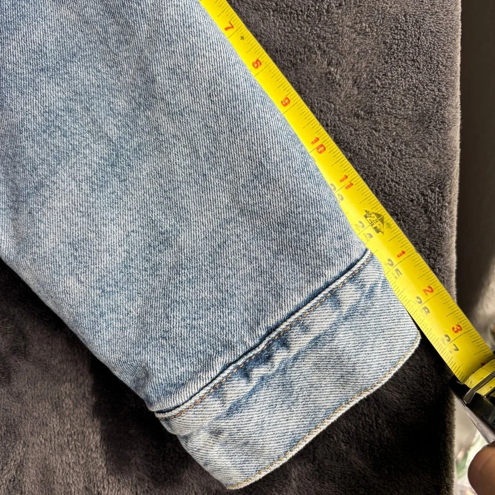 Levi's Mens Trucker Jacket XXL Light Wash Denim Sherpa Lined Type III Coat